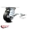 Service Caster 4 Inch Rubber on Steel Caster with Roller Bearing and Brake/Swivel Lock SCC SCC-35S420-RSR-SLB-BSL - alternate 3